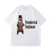 Fashion Frederick Fazbear The Fancy Bear Fnaf Tee Men Women Funny Meme Clothing T Shirt Pure Oversized Short Sleeve T-shirt