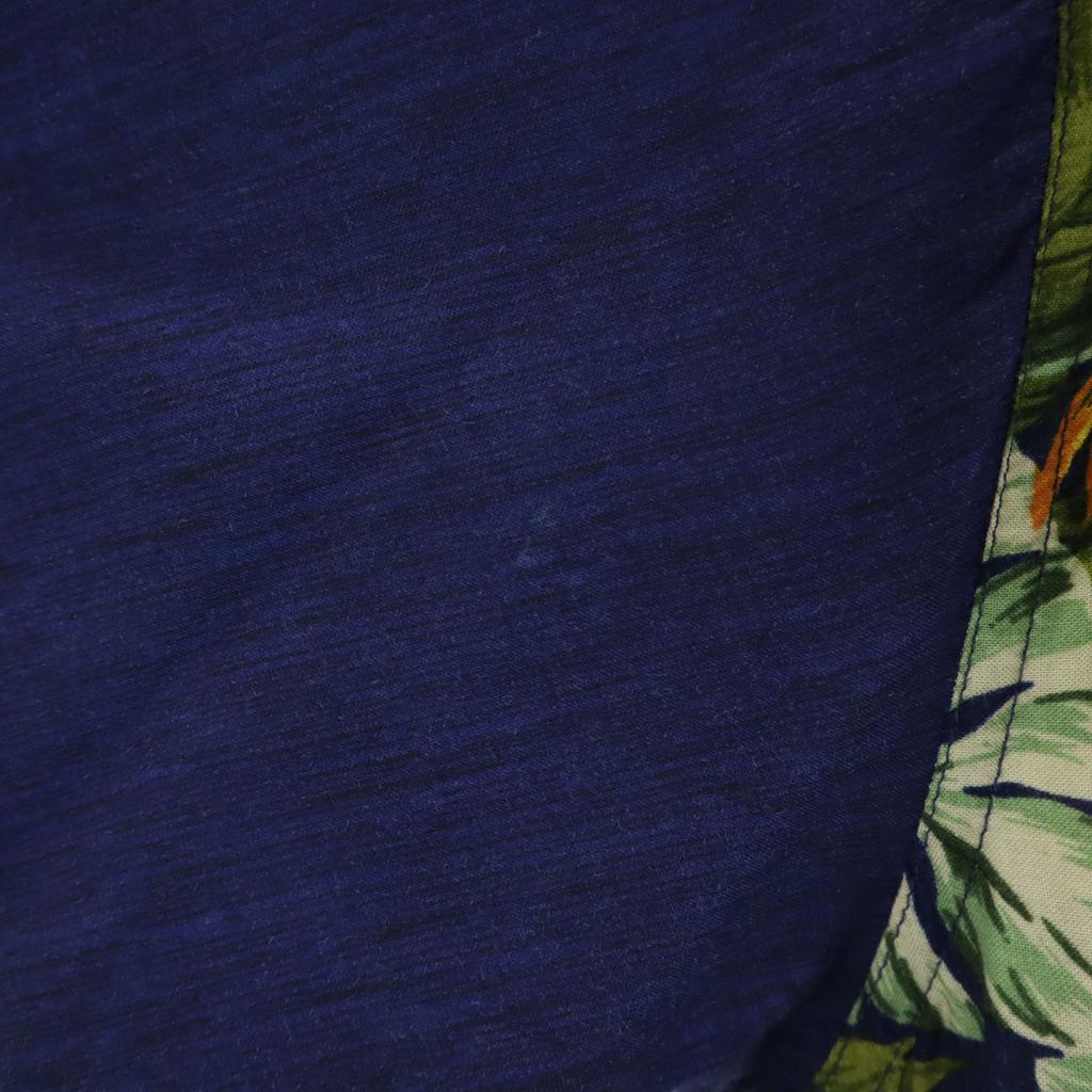 GREEN GATE Floral Short Sleeve Open Collar Aloha Shirt 4L Navy Biggs Men's Used