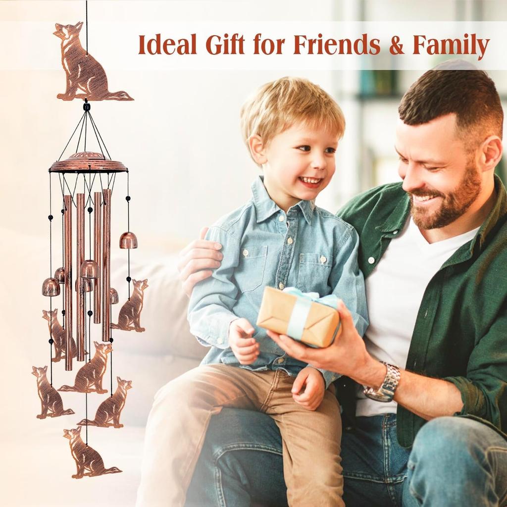 German Shepherd Dog Wind Chimes for Outside,Dog Gifts for Women Men/Memorial/Sympathy/Birthday Gifts Metal windchimes Outdoors/Indoors,Garden Decor