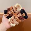 High-Elasticity Milk Coffee Hair Ties for Girls – Durable, Gentle On Hair, Simple and Stylish.