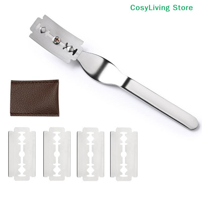 5 Blades French Bread Scorer Dough Scoring Tools with Leather Bag Slashing Tool Bread Lame Cutter For Sourdough Bread Bakers