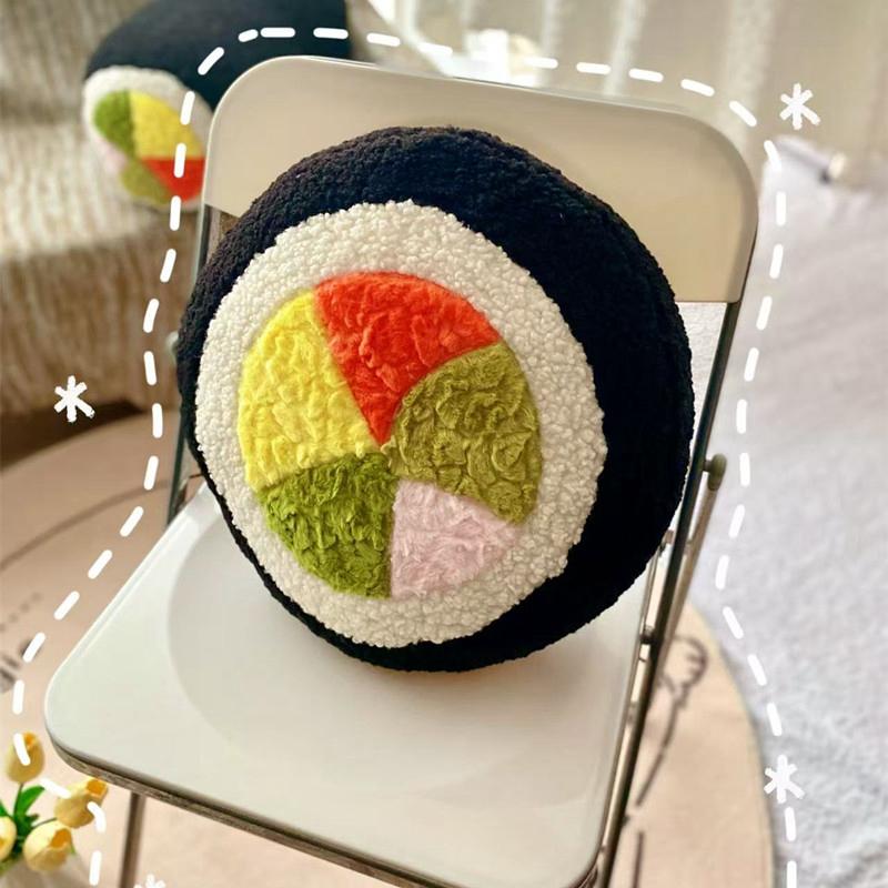 Kawaii Sushi-Thema Zylindrisches Schlafkissen Langes Kissen Plüschtier Für Kinder Kreative Zimmerdekoration Einzigartiges Geburtstagsgeschenk