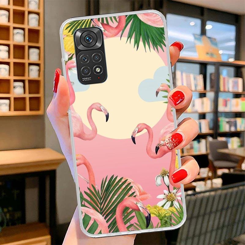 Pink Red Flamingo Cover Phone Case For Xiaomi Redmi Note 15 14 13 12 11 10 Pro Plus 14S 12S 11S 11T 11E 10S Soft Fundas Shell Re