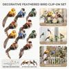 Decorative Artificial Bird Set 10Pcs 5Styles With Clips For Home Wedding Decoration