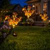 Simulated Flowers Butterfly Tree Stake Lights Artificial Marigold Shy Grass Lights  Outdoor Garden