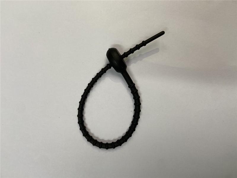 180mm farbenfrohe Silikon-Kaulquappen-Kabelbinder zur DIY-Dekoration von Handtaschen & Kleidung