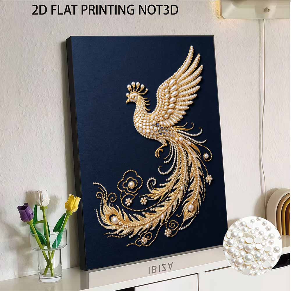 DIY Pearl Embroidery Diamond Painting Kit Phoenix Symbol Sparkling Beads Art Craft Handmade Decoration Gift for Home