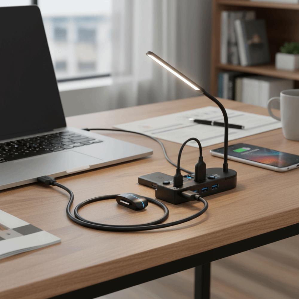 With Switch USB 3.0 Hub 5Gbps High Speed Multiple Expander Hub Multi USB Splitter  Docking Stations