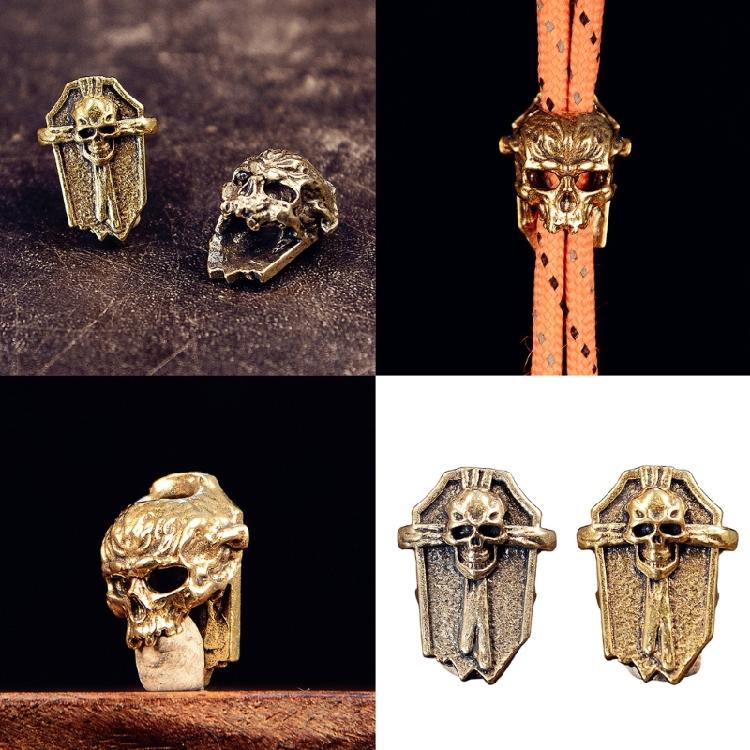 Antiqued Copper Skull Pendant Decorative Skull Charm Sewing Embellishment For Handmade Craft Clothing Accessories