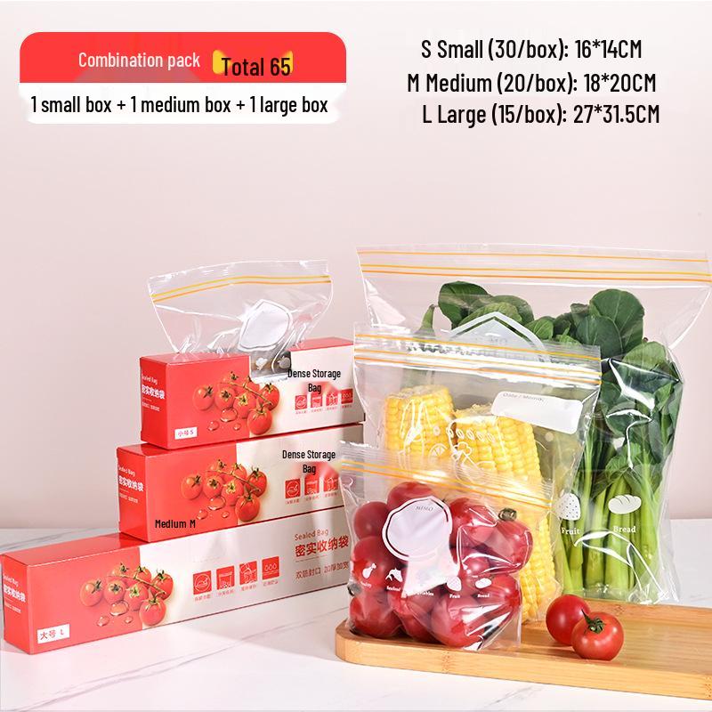 Thickened Self-Sealing Multi-Functional Freezer Storage Bags for Kitchen