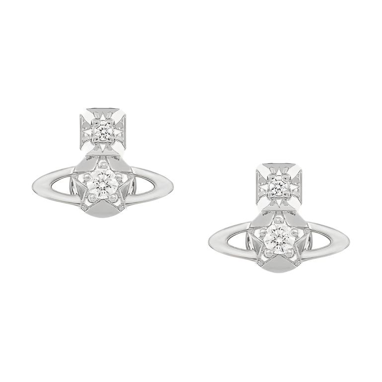 

Vivienne Westwood Lee Orb Earrings Celestial Energy Star Studs Platinum Earrings Women earrings Silver 6201037C02P102P102 Basic Packaging-Dust Bag+Box