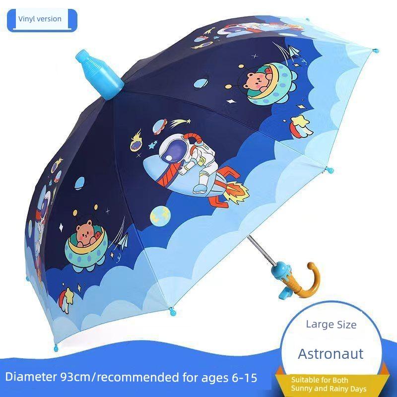 Umbrelă Automată Ultraman pentru Copii, Umbrelă pentru Copii de Grădiniță, Umbrelă cu Desene Animate pentru Elevi de Școală Primară, Utilizare Dublă pentru Soare și Ploaie