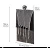 Realistic Skeleton Cloth Hanging Decoration For Halloween Yard Party Outdoor Scary Ghost Scene Setup With Durable Plastic Fabric Material