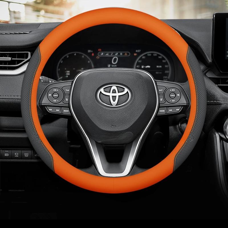 Coprivolante in Pelle per Auto per Toyota Rav4 Corolla Cross Yaris CHR Highlander Sienna Hilux Prius 2025 2026 Accessori