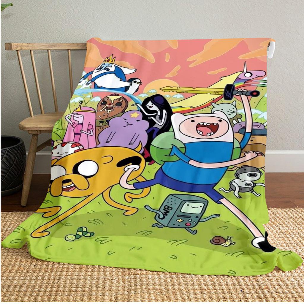 Adventure Time Characters Soft Comfortable All Seasons Blanket Sofa Office Naps Blanket Outdoor Travel Throw Perfect Gift