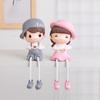 Charming Couple Hanging Dolls , Resin Wall Decor for Living Room, Wine Cabinet , Wedding Decoration , Perfect Gift Idea