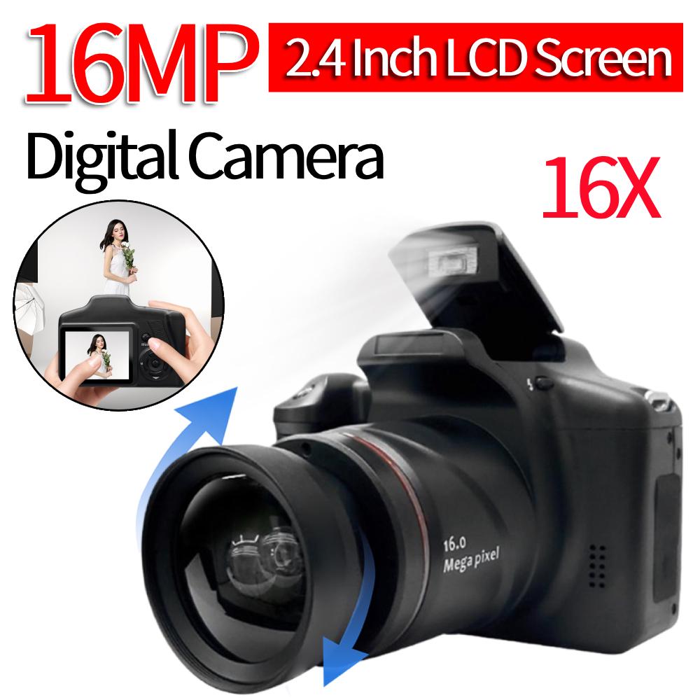 16MP Digital Camera with 2.4 Inch LCD Screen Vlogging Camera 16X Digital Zoom Camcorder Video Recorder for Photography Video
