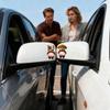 Car Door Decals 2 Pieces Anti-Collision Dog Truck Sticker Silicone Car Decal For Automotive Door Vehicle Exterior Truck Home