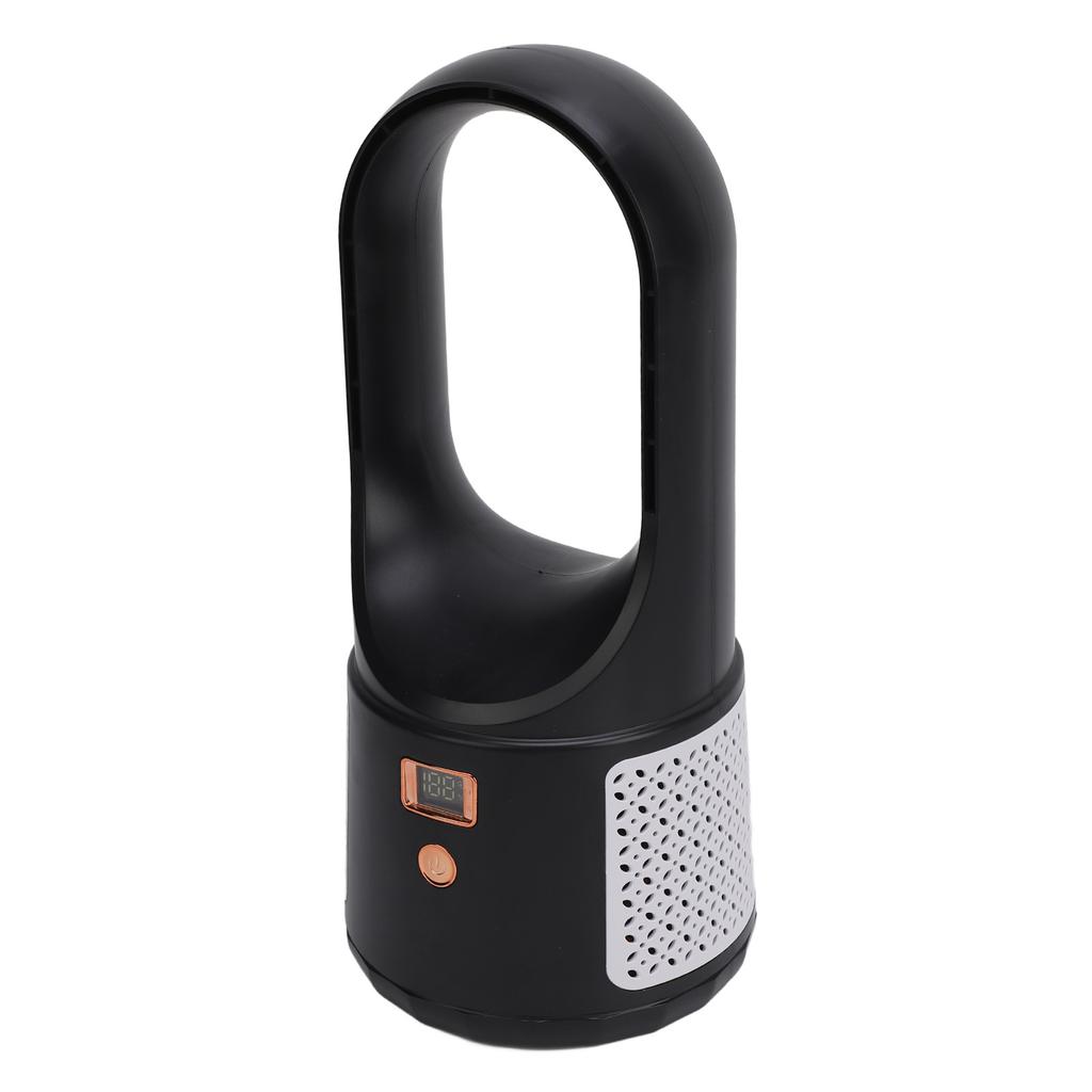 USB Desk Fan 6 Speeds Wind Quiet Portable Bladeless Cooling Fan with Power Display for Home Bedroom