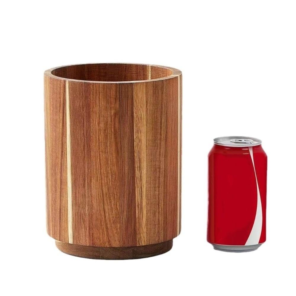 Obrotowy o 360° uchwyt na przybory kuchenne, duży drewniany organizer na widelce, stojak na sztućce, szafka spiżarniana