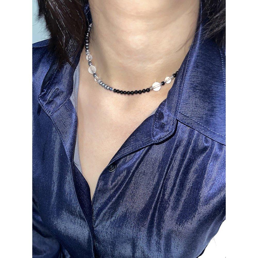 Half Gemstone Necklace