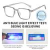 Men Women Reading Glasses Anti-Blue Light Optical Spectacle Eyeglass Square Eyeglasses Office Hyperopia Glasses Glasses +100 400