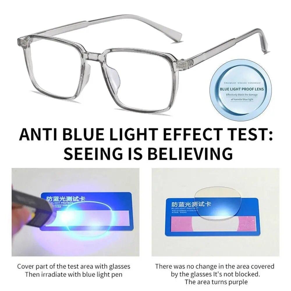 Men Women Reading Glasses Anti-Blue Light Optical Spectacle Eyeglass Square Eyeglasses Office Hyperopia Glasses Glasses +100 400