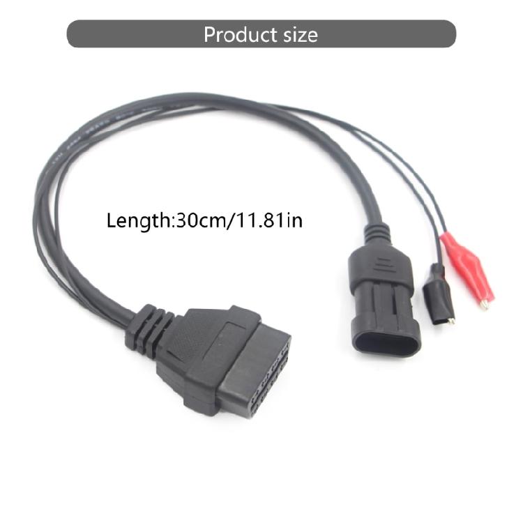 OBD2 OBDII Diagnostic Cable Adaptor 3 Pin to 16Pin For Car Automotive Diagnostic Cable