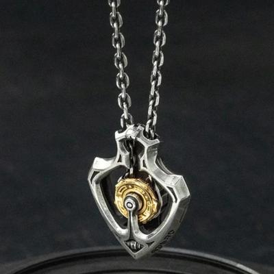 Yousheng 1 Stück/2 Stück Mechanischer drehbarer Zahnrad-Anhänger Halskette Retro Punk Zahnrad Halskette Handgefertigt Steampunk Schmuck Geschenk für Punk-Liebhaber