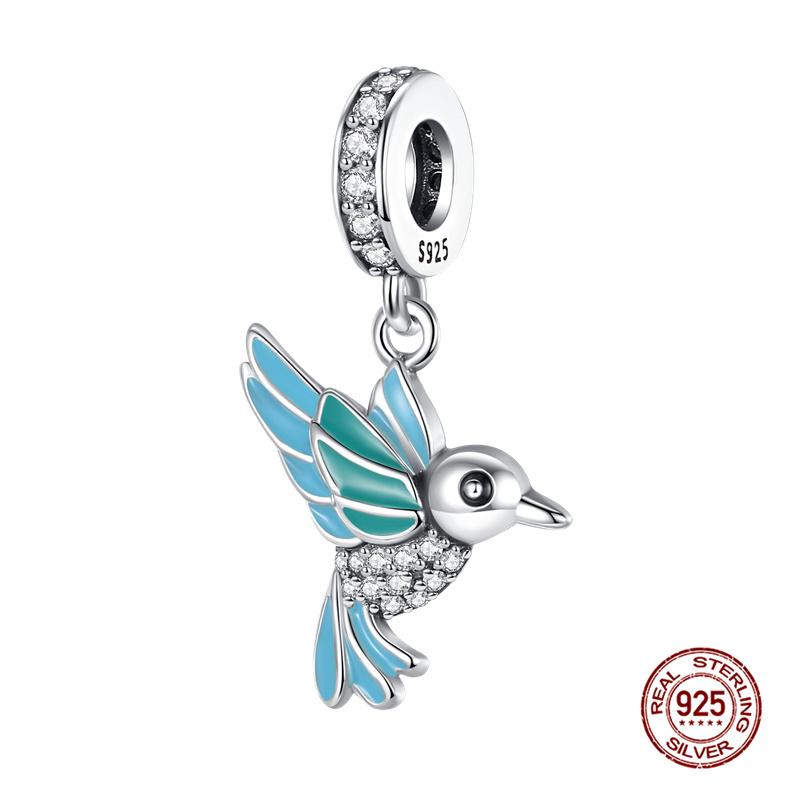 New In Original Charms Copper Sweet Pink Robot Charm Beads Fits 3Mm Original Bracelets For Womens Diy Fine Jewelry Gift