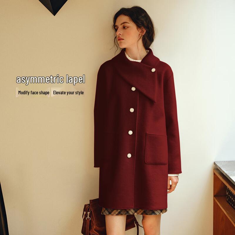 Olrain Women's Double-faced Wool Winter Coat