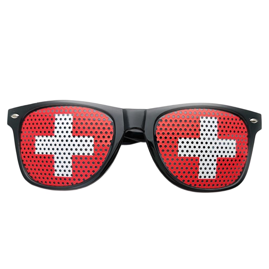 Multicolored Flag Sticker Sunglasses