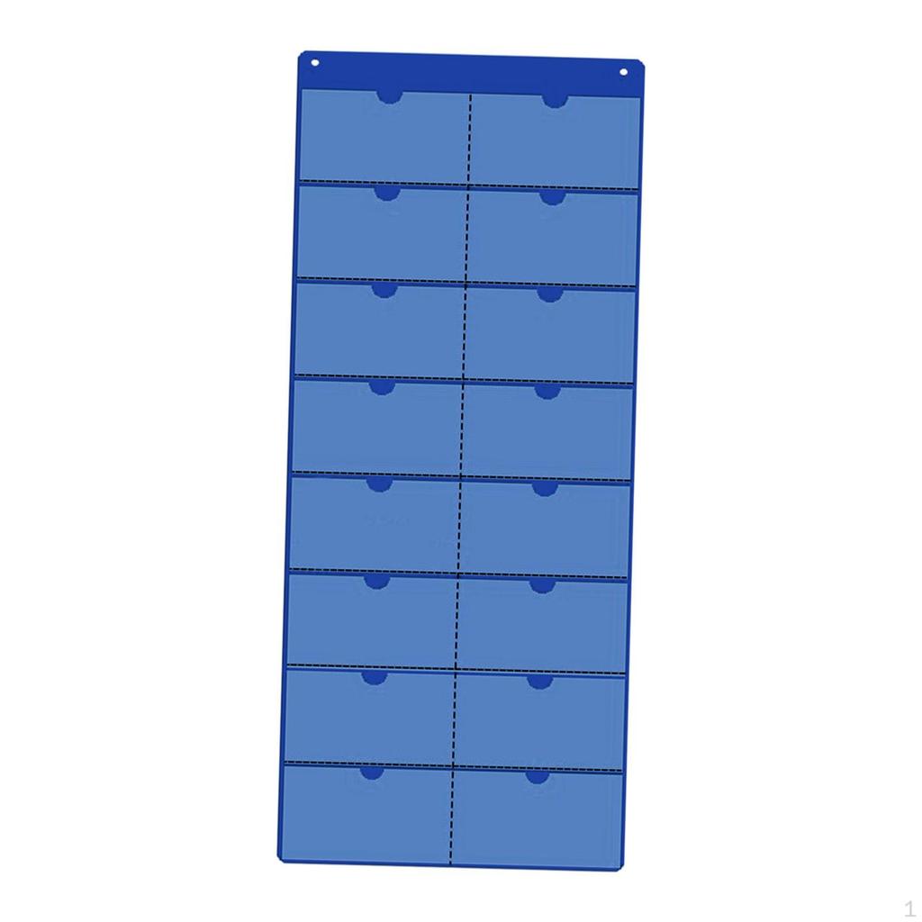 Blank Monthly Calendar Pocket Card, Space-saving, Wall Organizer for Classrooms, Homeschooling,