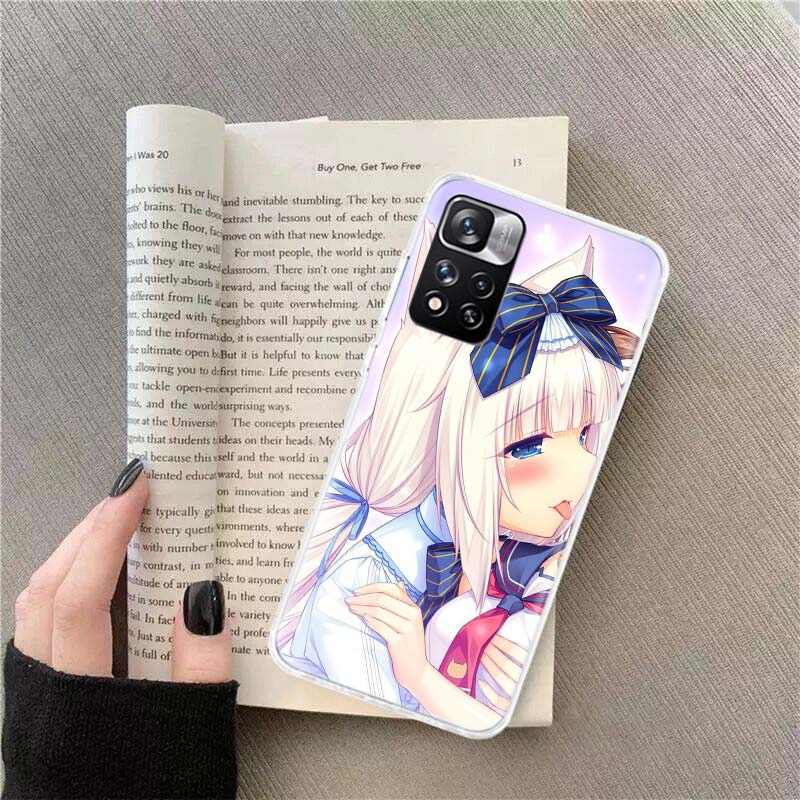 Vanilla Nekopara Anime Phone Case For Xiaomi Poco X4 F4 GT X3 NFC X5 X6 X7 Pro 5G M5 M5S M3 F5 Mi F6 F3 F2 F1 Cover Coque Fundas