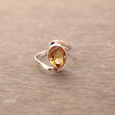 925 Sterling Silver Citrine Cut Gemstone Ring, Handmade Designer Ring, Boho Ring, Anniversary Ring, Silver Jewelry, Gift For Her
