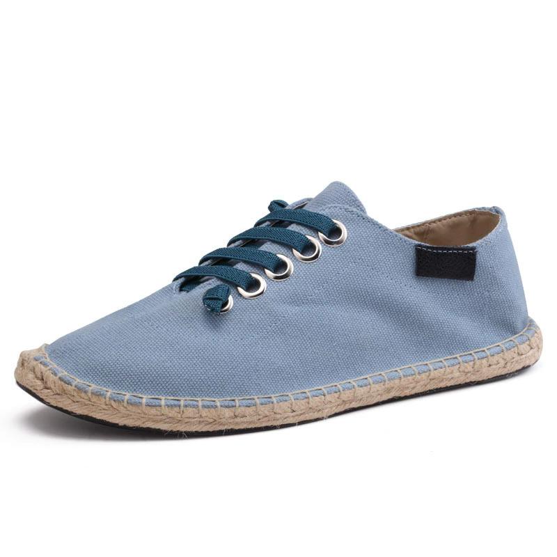 Spring Summer Fisherman Shoes Men Loafers Cool Street Style Flat Non-slip Mens Casual Shoes Cloth Plus Size 45 Beige Black Blue