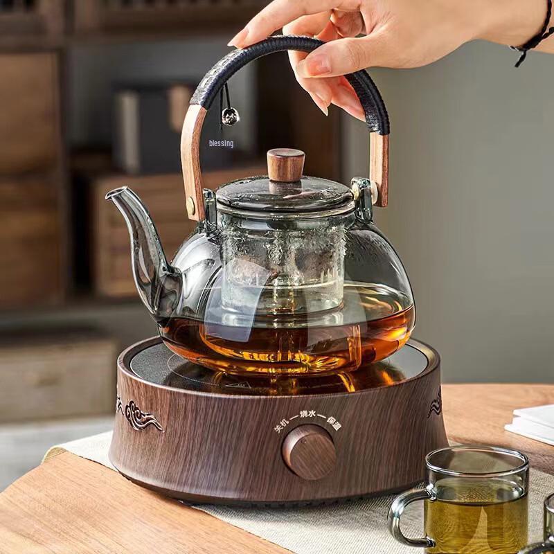 

Half Moon Borosilicate Glass Teapot