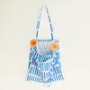 Artist Caroline Corrigan, Blue Dashes Airy Eco Bag