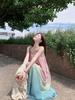 Korean Sweet Gradient Spaghetti Strap Beach Dress - 2026 Summer Seaside Vacation Design