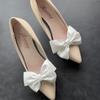 2PCS Women Wedding Brooch Shoe Decorations Rhinestone Shoe Clip Silk Flower Charm Buckle