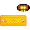 APSMOTIV 10 Pcs of 3 Inch Marker Light 4 LED Rectangle Trailer Side Marker Lights Surface Mount for Truck Trailer Lorry 12v (Amber/Amber)