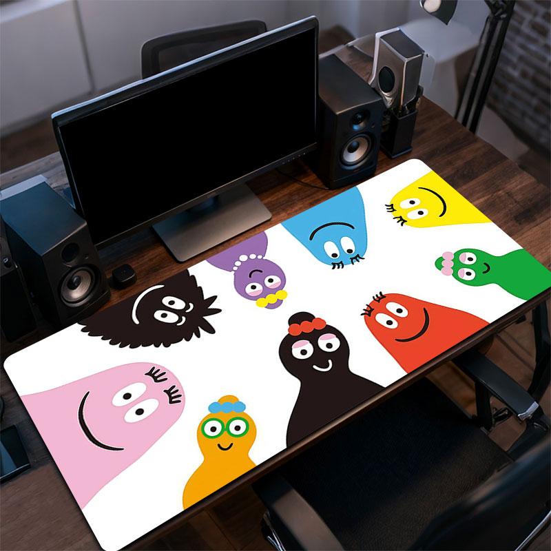 The Barbapapa Family Mouse Pad, Large Gaming Desk Mat, Non-slip XXL Mousepad for Laptop & Tablet, Mini PC Playmat with Stitched Edges