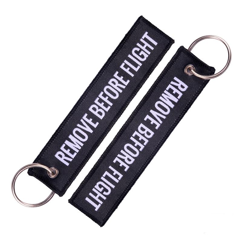 2 Stück vor dem Flug entfernen, gewebter Schlüsselanhänger, rot, schwarz, Schlüsselanhänger für Motorrad, Auto, Luftfahrt, Geschenke