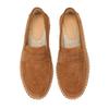 Men's Jute Espadrilles Slip  Loafers Cow Suede Leather Casual Shoes