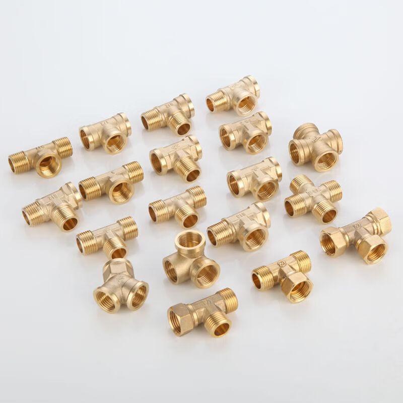 Brass One-In Two-Out Tee Pipe Fitting
