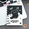 Kawaii Cartoon Black Cat Looseleaf Notebook Student Portable Pocket Notepad Cute Journal Travel Binder Planner School Supplies