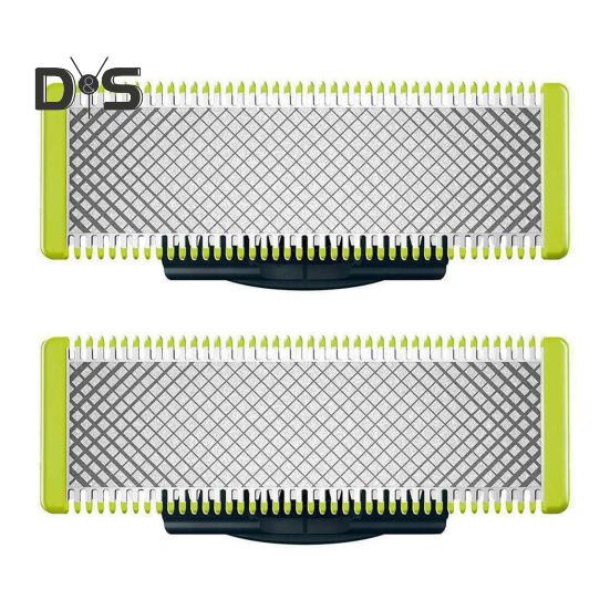 2Pcs Blade Replacement for Philips One Blade QP220/50 Electric Shaver Stainless Steel Men Razor Beard Trimmer Blade Head Husband Father Gift