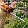 Electric Hedge Trimmer Cordless Battery-powered Hedge Cutter with 100 W Motor Power Cordless 51cm Cutting Length ABS Orange