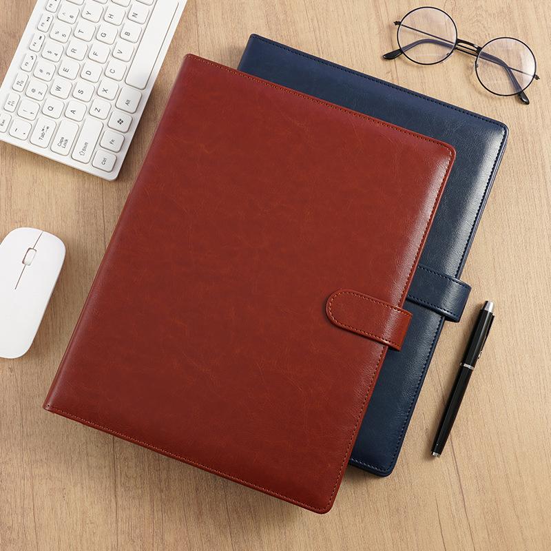 Multifunktionale A4-Konferenzmappe, Business-Briefpapiermappe, Leder-Vertragsmappen