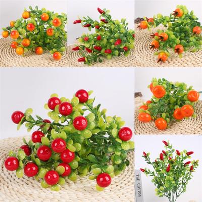 Artificial Lemon Tree Green Leaf Lemon Branch Fruit Bonsai Green Decoration Home Table Decoration Farmhouse Garden